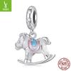 Exquisite Trojan Horse Pendant S925 Silver Beads, Childlike Creative Diy Bracelet Playground Beads Accessories