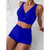 2026 New Style Solid Color Women's Separate Swimsuit - Hot Spring Beach Sexy Bikini Costume