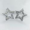 New Lovely Star Stud Earrings Full Cubic Zirconia Bling Bling Girl's Earrings Piercing Simple Stylish Versatile Women Jewelry