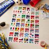 48 Pieces Temporary Tattoos Set Featuring Various National Flags Designs for Body Art and Decoration Suitable for Different Occasions and Events