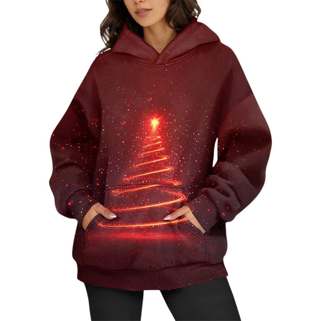 Women's Fashion Daily Versatile Casual Crewneck Sweatshirts Long Sleeve Printed Top Sweatshirts