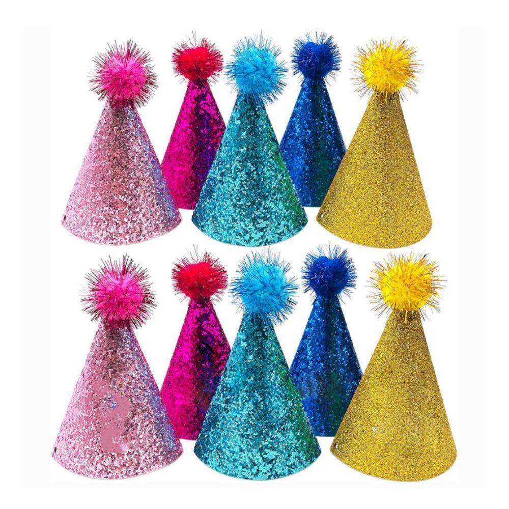 Decorative Dog Sparkling Hat Adjustable Cat Headgear Pets Accessories Cat Sequin Cap For Dogs Cats