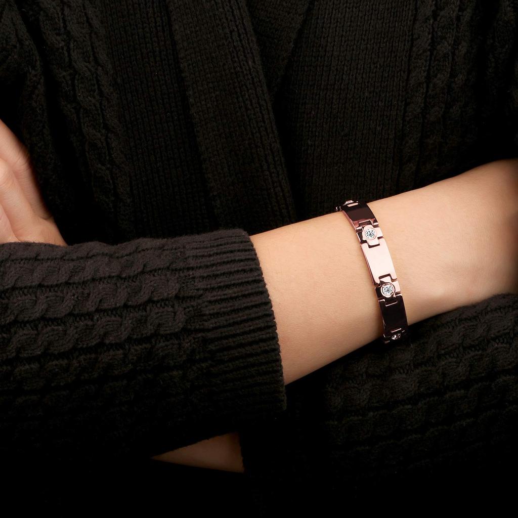 Германий Браслет Аксессуар Статическое Устранение Магнитная Чистота Оцененный Подарочная Коробка Включена Женский Мужской 99.999% (Розовое золото, Мужское