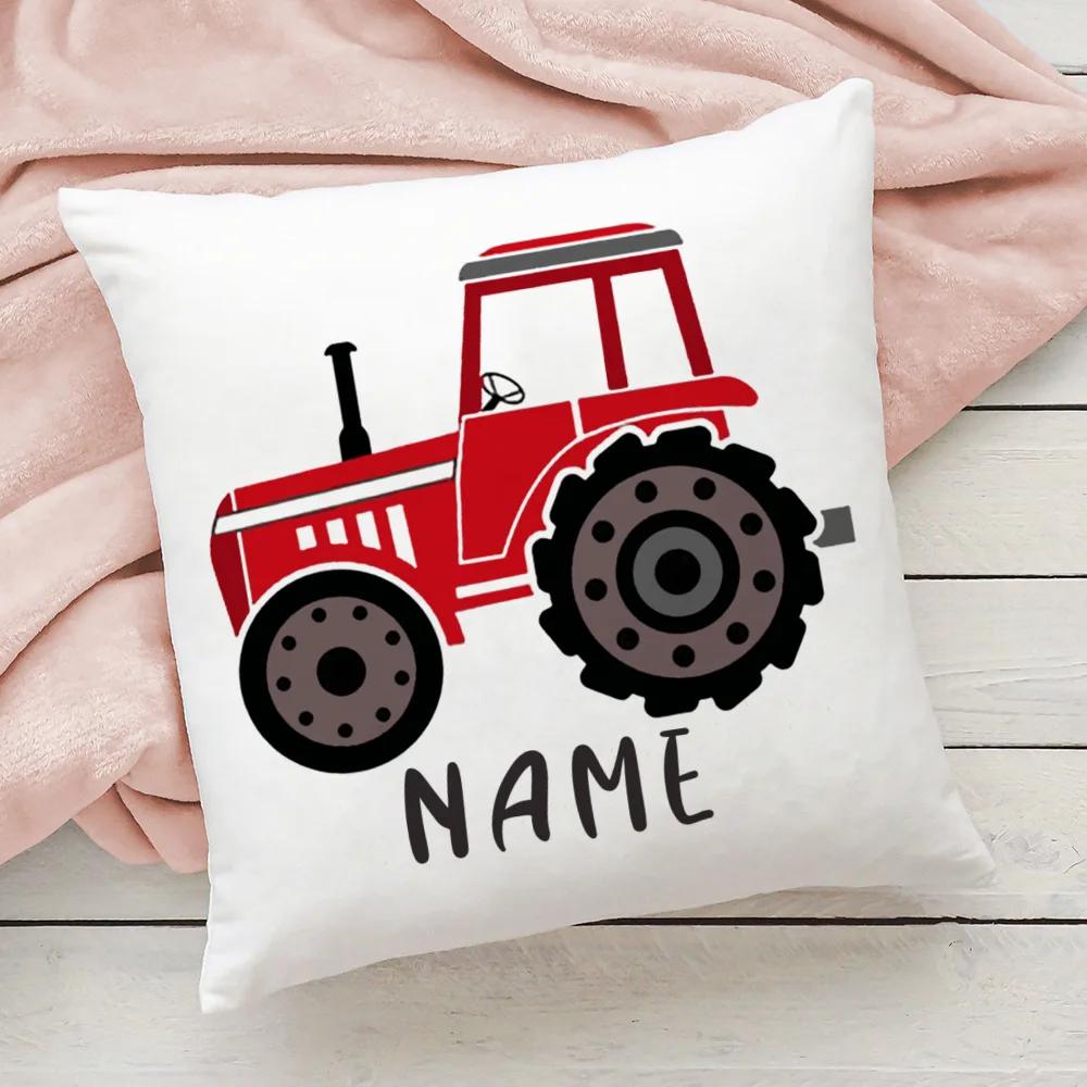 Персонализированная наволочка Пожарная машина с именем Наволочка для защиты от пыли Детская наволочка для декора спальни Лучшие подарки на день рождения для детей