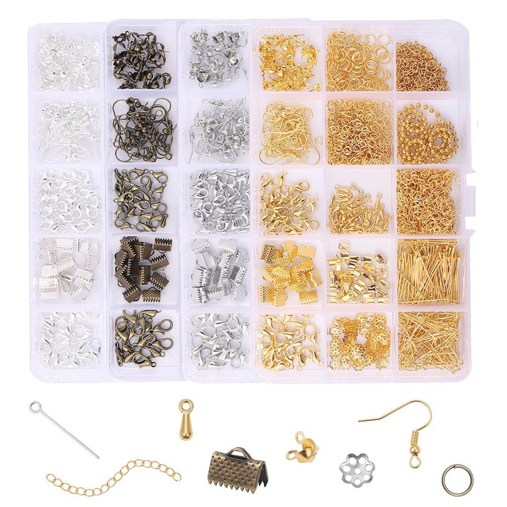 1Set/box Metal Charms Clasps Hook Earring Needle for DIY Accessories Jewelry Making