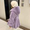 Осень-зима Детская одежда Пальто для девочек Thikcen Sweet Fur Fashion Rabbit Fur