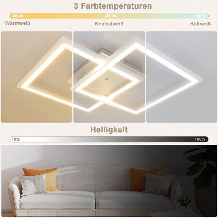Plafonnier LED NETTLIFE 45 cm 40W Dimmable (télécommande)