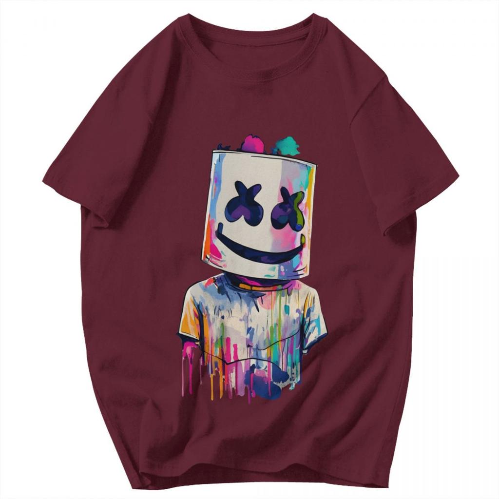 Мужская футболка Marshmello DJ Потрясающая Летняя Y2K Графическая Качественная Унисекс Одежда Футболки