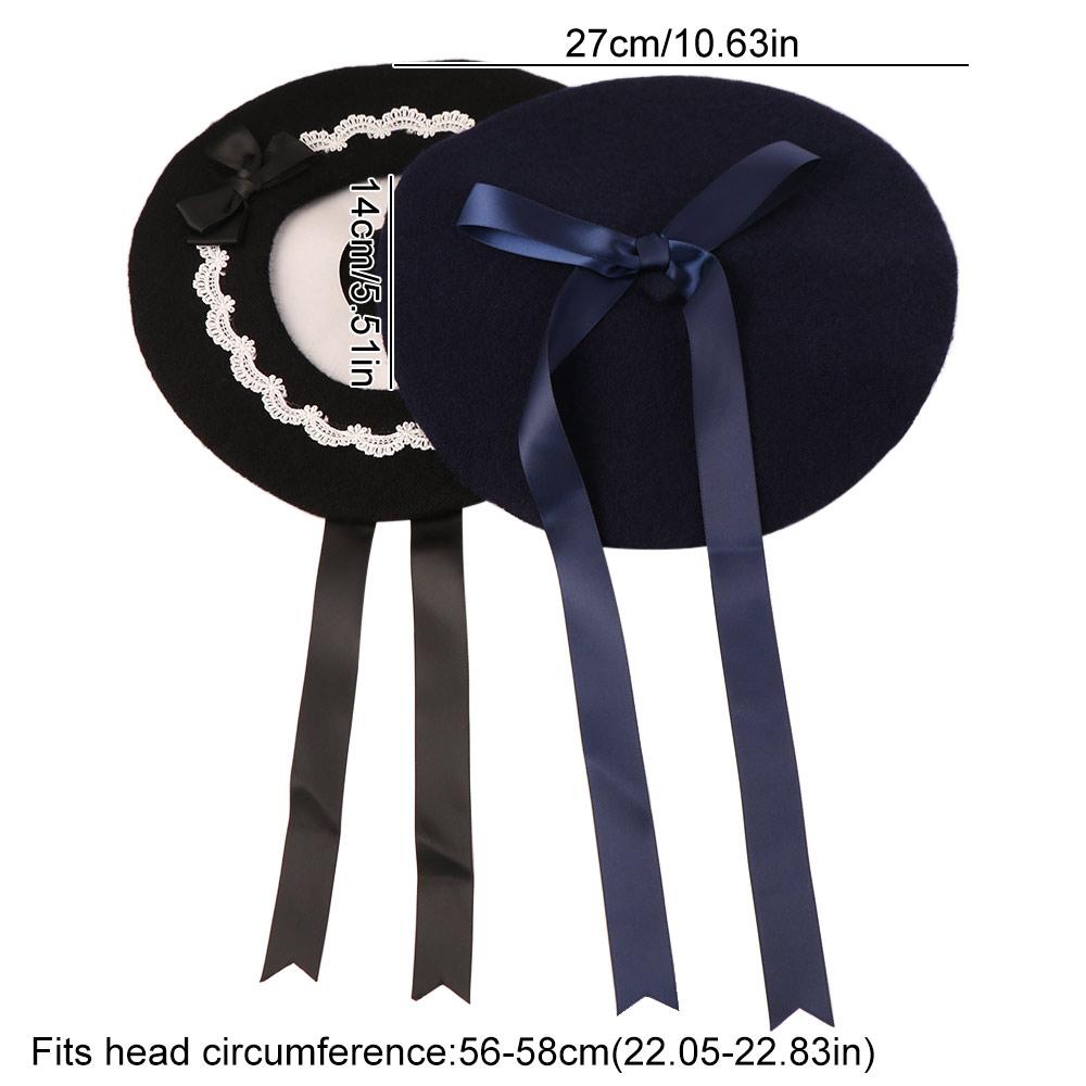 Sweet Lolita Beret Warm Beanie Cap Decorate Painter Hat Women Headdress