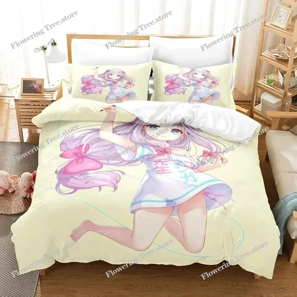 Аниме Изуми Сагири Eromanga Sensei Комплект постельного белья Пододеяльник Постельный комплект Чехол на одеяло Наволочка Одеяло Размер King Queen Мальчики Взрослые