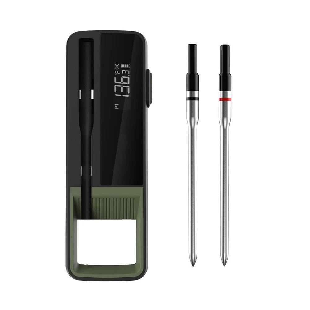 Беспроводной термометр для мяса Водонепроницаемый зонд Bluetooth Цифровой кухонный термометр с экраном отображения температуры и приложением