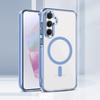 For Samsung Galaxy A35 5G Magnetic Phone Case TPU Frame Clear PC Back Cover