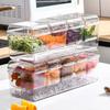 Transparent Fresh Iced Box Detachable Fridge Fruit Box Multifunction Condiment Tray