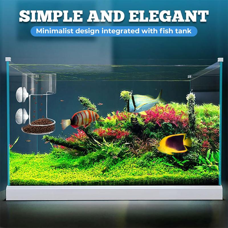 Кормушка для рыб для аквариума 2025, поднос для рыб с присоской, акриловая трубка для кормления рыб, держатель для корма для рыб