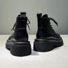 Платформа ботинки мартин мужские 2025 новые осень и зима инс британский стиль черный европейский и американский челси короткие ботинки 5011-Q