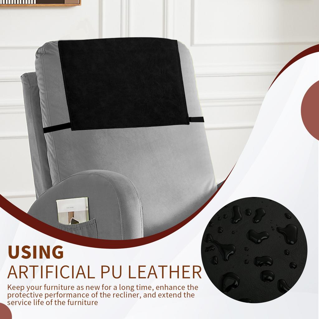 Защитник подголовника кресла-реклайнера из искусственной кожи, чехол на подголовник дивана-реклайнера, водонепроницаемый защитный коврик от царапин кошек для дивана