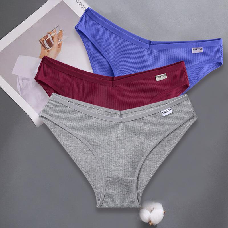 FINETOO 3 шт./компл. M-XXL женские сексуальные хлопковые трусики нижнее белье женские трусы женские трусы хлопковые трусики нижнее белье для девочек