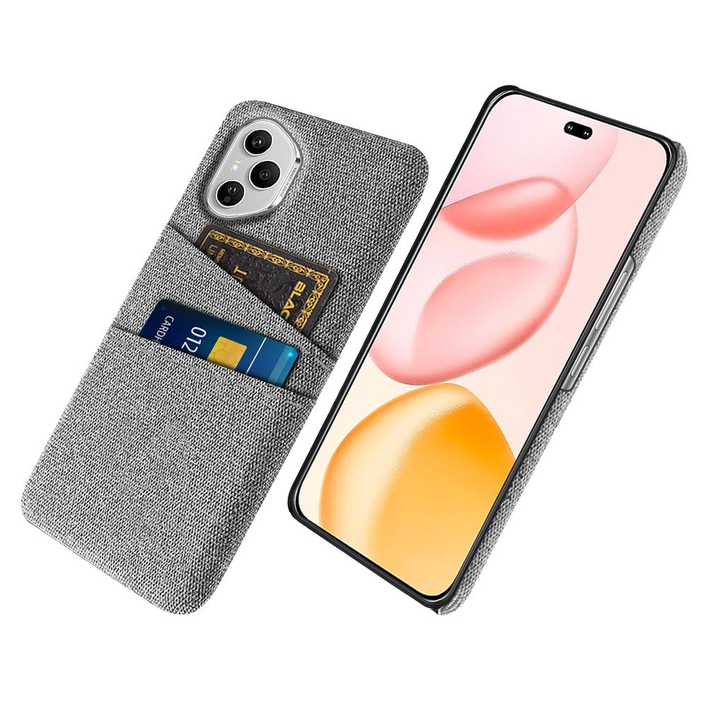 Для Honor 400 Pro 5G (Глобальный) Чехол Ткань+Твердый ПК Чехол для телефона с двойными слотами для карт