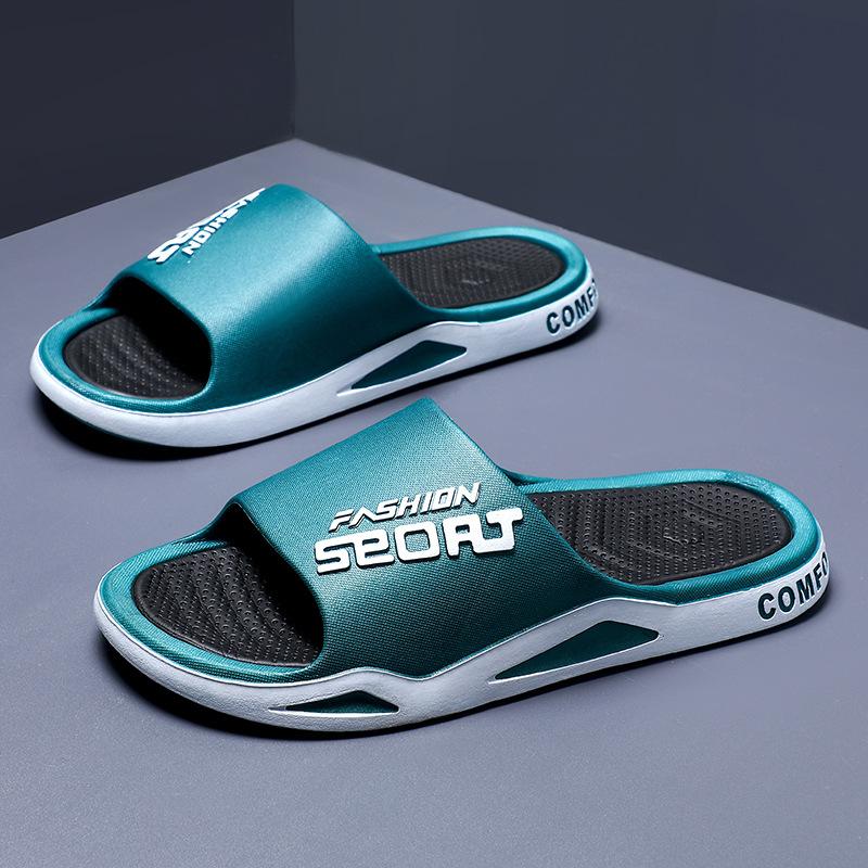 New Men's Slippers Summer Wear Sports Trend Couple Home Bathroom Soft Bottom Home Men's Cool Slippers