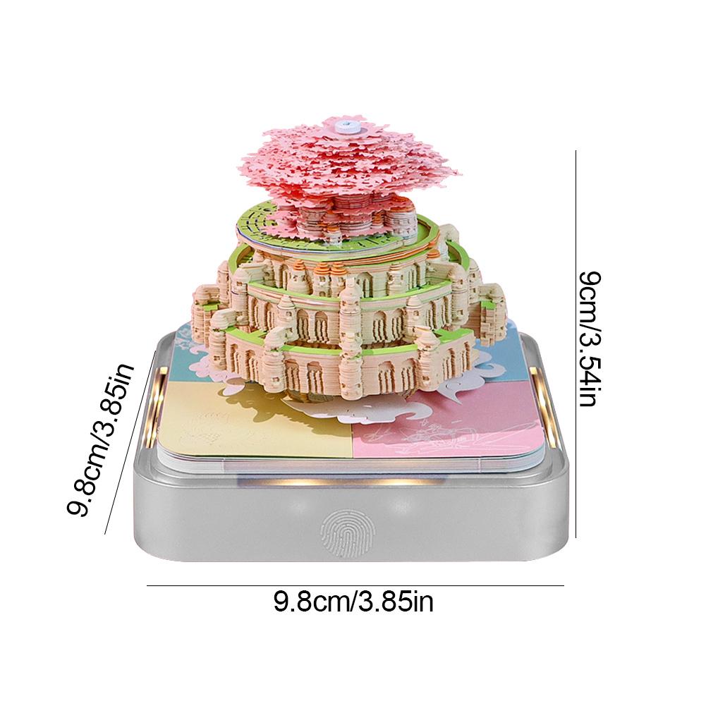 3D настольный календарь 2025 Time Piece Календарь со светодиодной подсветкой Бумажный резной календарь Декоративный блокнот календарь для подарка дому