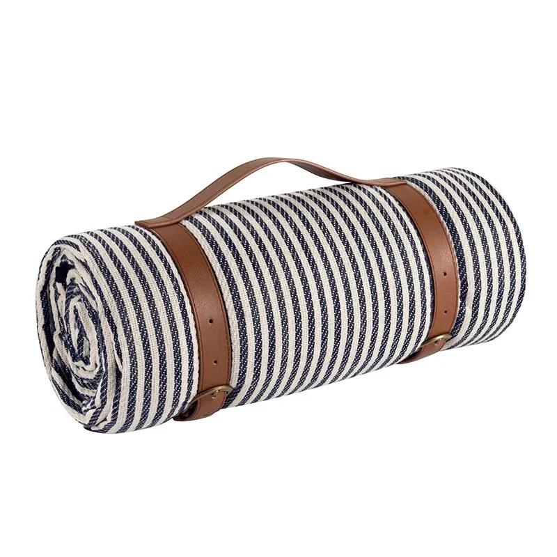 Outdoor Picnic Blankets Mats Camping Foldable Pad Blankets with Leather Handle Waterproof Beach Camping Accessories