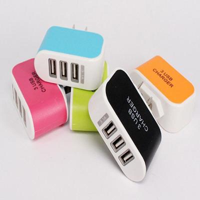 Тройной USB-порт для телефона, планшета, дорожное зарядное устройство, 3 порта, адаптер питания