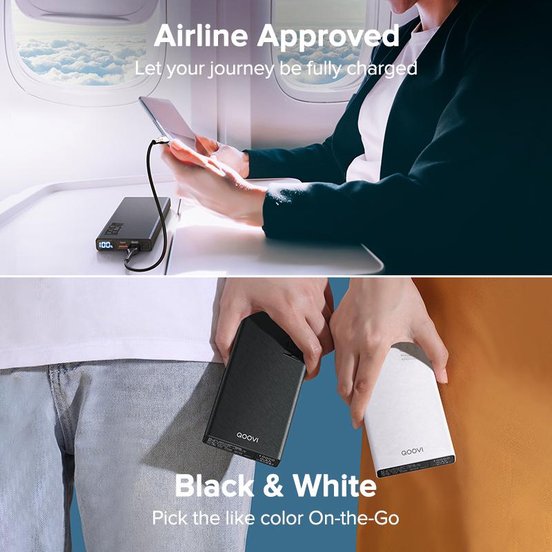 QOOVI Power Bank 10000 мАч 20000 мАч PD 20 Вт Быстрая зарядка Powerbank Внешнее зарядное устройство для iPhone 13 12 11 Pro Xiaomi Huawei P40 PoverBank