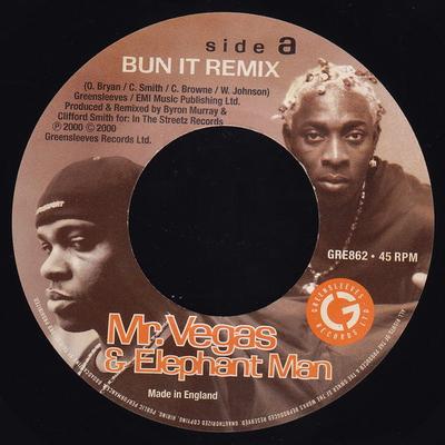 7-дюймовая запись MR. ВЕГАС И ЧЕЛОВЕК-СЛОН / МИСТЕР. VEGA - Bun It Remix / Thumbs Up Remix GRE862 Greensleeves Re 2000 UK Регги, Ска и Даб Б/У