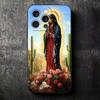 Дева Мария Дева Гваделупская Мягкий чехол для телефона для iPhone 16 16E 17 Air 15 Pro Max 14 Plus 13 Mini 11 12 7 Черная задняя крышка Она