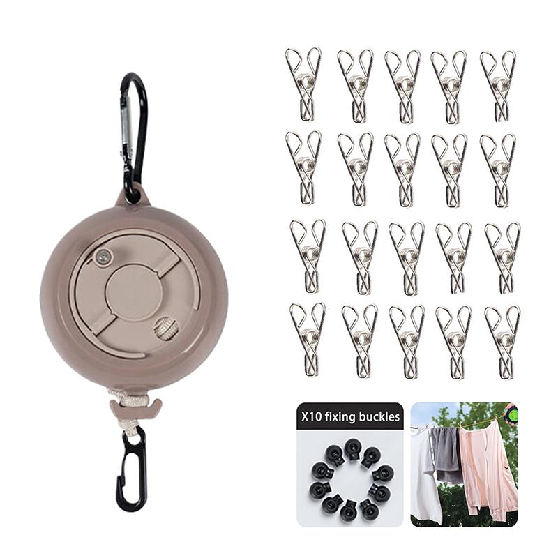 Laundry Drying Rope For Hotel Trip Portable Travel Clothesline Cord Adjustable 33ft Camping Clothes Line