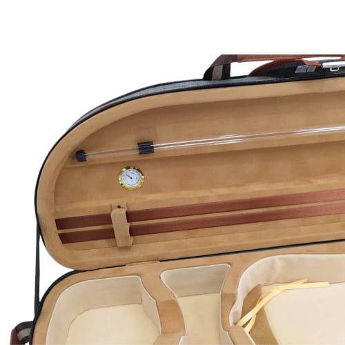 WUQIMUSC 4/4 Full Size Violin Case, Nylon Oxford Cloth, Lightweight Box with Adjustable Shoulder Strap, Travel Violin Case Bag (Gray)