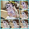 Dirt-resistant Cute Phone Case For Realme C63 4G/C61 4G Wrist Strap Kickstand Back Cover Anti-knock Lanyard Silicone