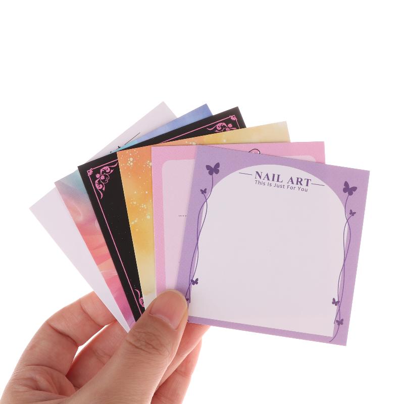 20 листов Накладные ногти на клеевой основе Нижняя карточка-бабочка Картонный реквизит для фото Ручной работы Искусственные ногти Арт-типсы Дисплей Шоу-карточка Инструменты для маникюра