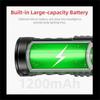 Led Tactical Flashlight Super Bright 100000lm Ipx4 Waterproof 1200mah Battery Usb Rechargeable