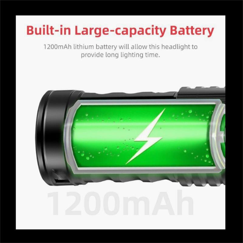 Led Tactical Flashlight Super Bright 100000lm Ipx4 Waterproof 1200mah Battery Usb Rechargeable