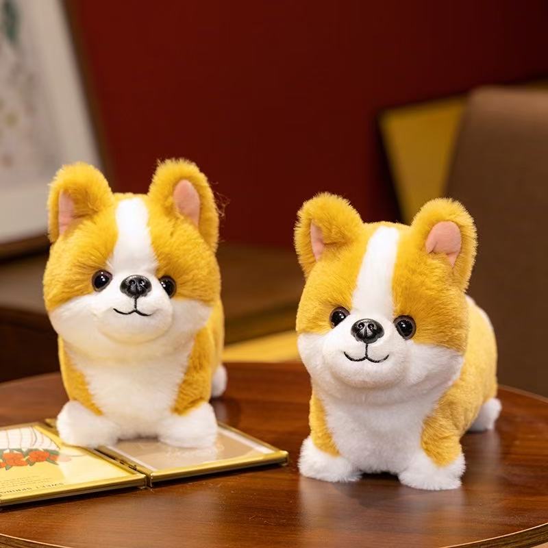 20/30cm New Imitation Tail Less Corgi Stuffed Toy Pillow Pillow Funny Children's Gift Elegant Cute Doll Pillow Cartoon Animation