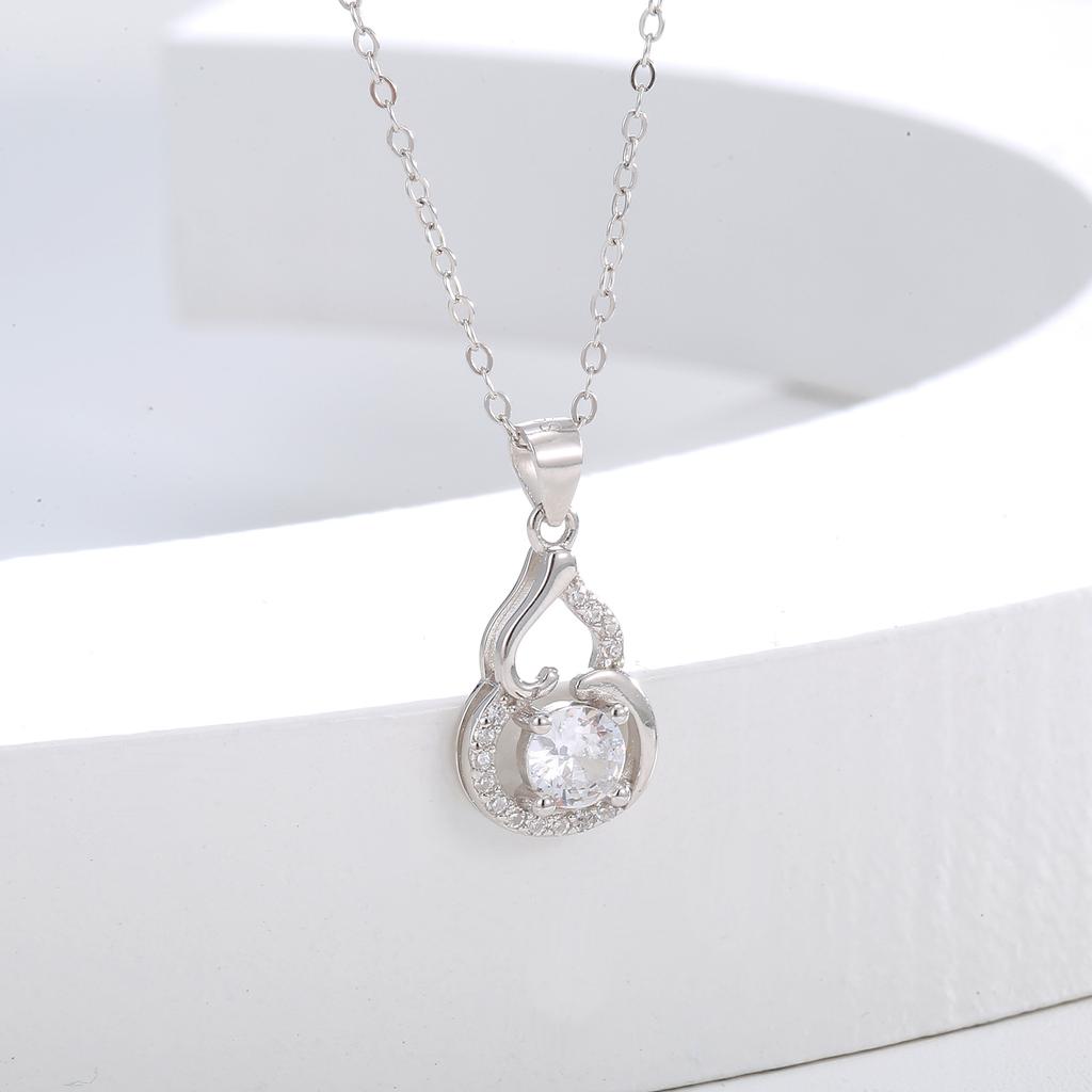 Ожерелье из тыквы из серебра 925 пробы, Женский кулон Guochao с цирконием, темперамент, элегантная цепочка на ключицу Fulu, легкая, роскошная, ювелирная мода