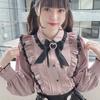 Japanese Kawaii Lace Ruffle Shirt Women Y2k Pink Bow Blouse Harajuku Cute Ladies Tops Fashion Lolita Blusas Femme