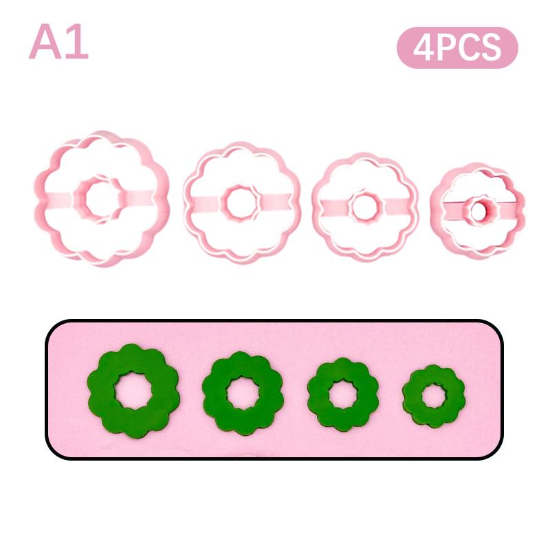 Рождественский венок из еловых веток, полимерная глина, каттеры, серьги, ожерелья, подвеска, форма для мягкой глины, инструмент для рукоделия, вырубка для ювелирных изделий, формы