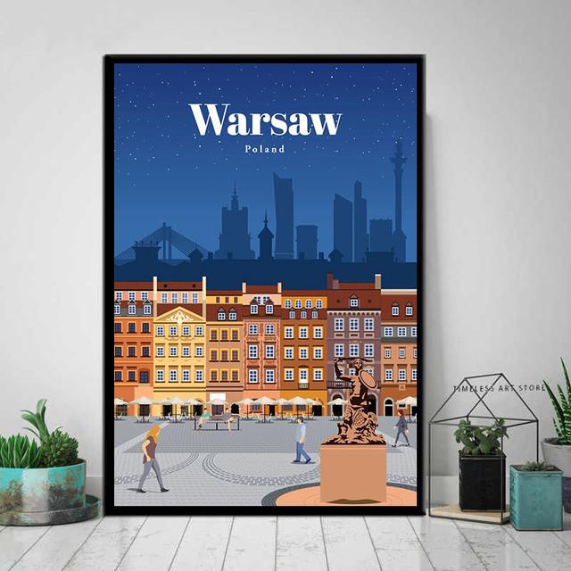 Токио Оттава Прага Сидней Карта города Винтаж Винтаж Путешествия Классическая картина маслом постер дома Гостиная