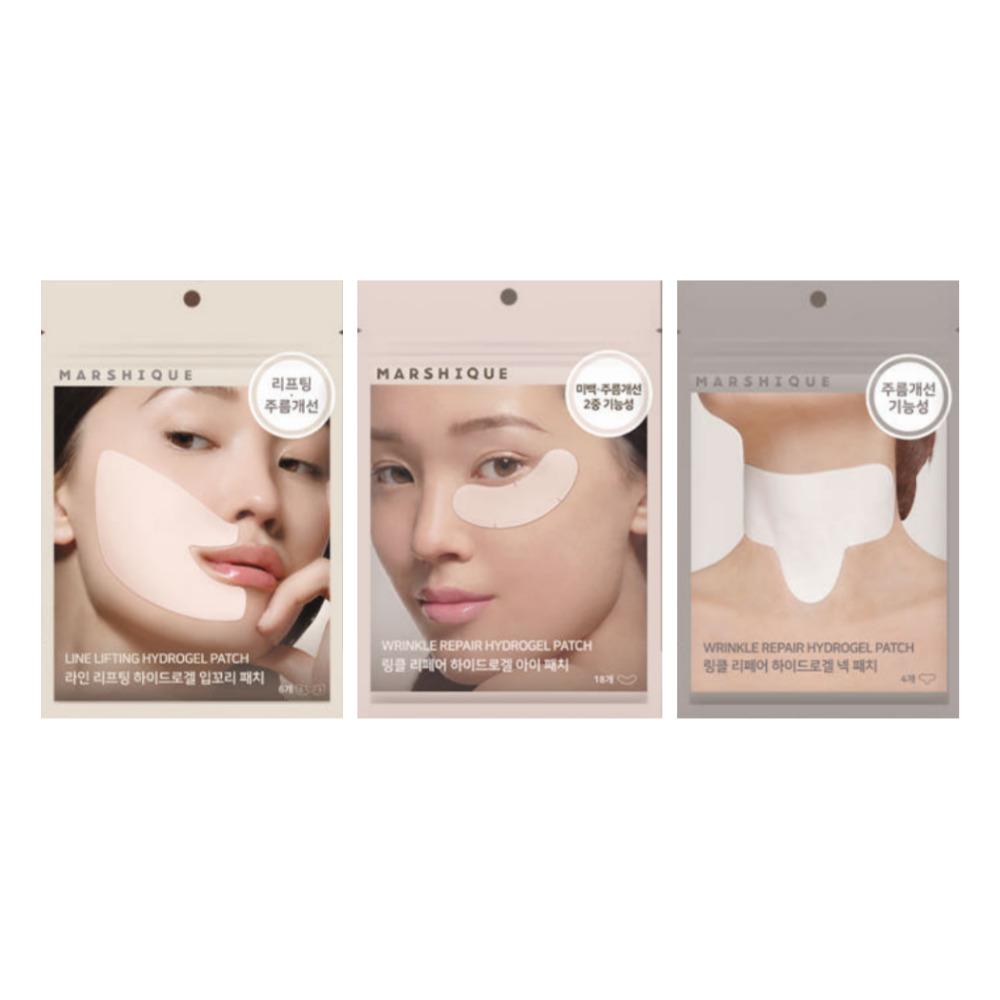 MARSHIQUE [NEW] Wrinkle Repair Hydrogel Patch 3types / Line Lifting, Eye Patch, Neck Patch