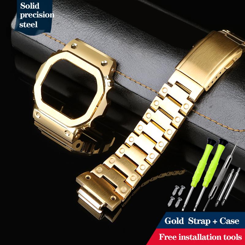 Высококачественный модифицированный корпус из нержавеющей стали с ремешком для Casio DW-5600 DW5600/5610 GW-B5600 GWM5610 Комплект Металлический браслет Безель Инструменты