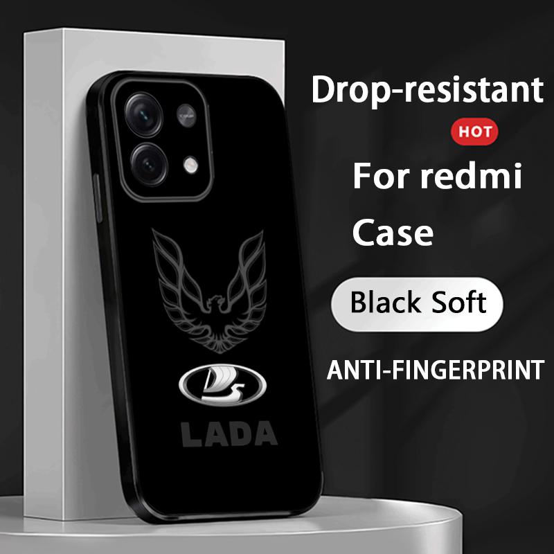 Крутая машина L-la-Da модный дизайн логотипа Чехол для телефона Для Redmi Note 14 13 12 11 Pro Plus S 5G 14C A3 Мягкий черный чехол для телефона
