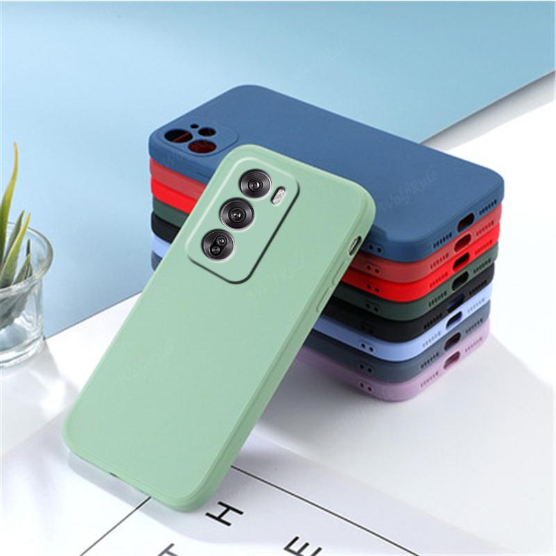 For OPPO Reno 12 5G Case Cover Reno 12 Capas New Liquid Silicone Bumper Shockproof TPU Soft Fundas OPPO Reno 12 Reno12 5G Global