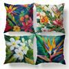 Tropical Floral Pillowcase Set ,Sofa Bedroom Cushion Cover, Single-sided Printing, Without Pillow Core