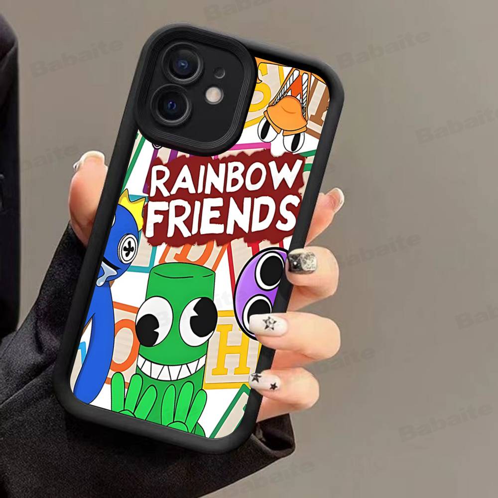 Cartoon R-Rainbow Friends Phone Case For IPhone 17 16 15 14 13 12 11 Pro Max Plus MINI Soft Cover