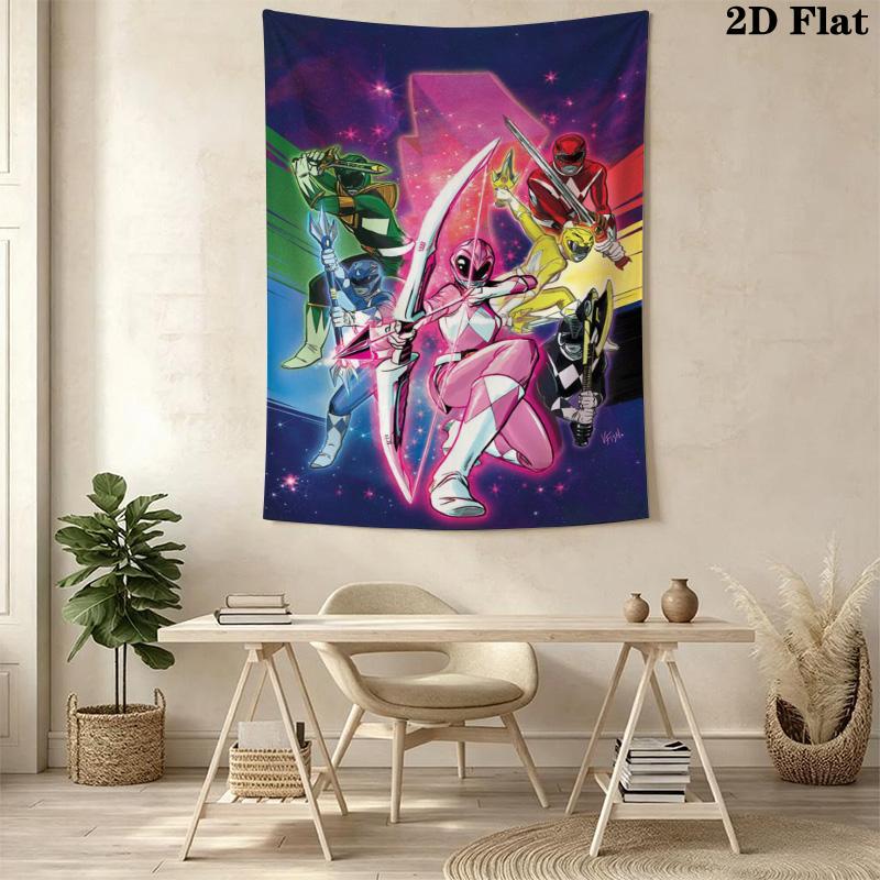 Power Rangers Ultimate Teamup Tapestry Wallmounted Background Cloth Soft Atmospheric Background Cloth Work Of Art
