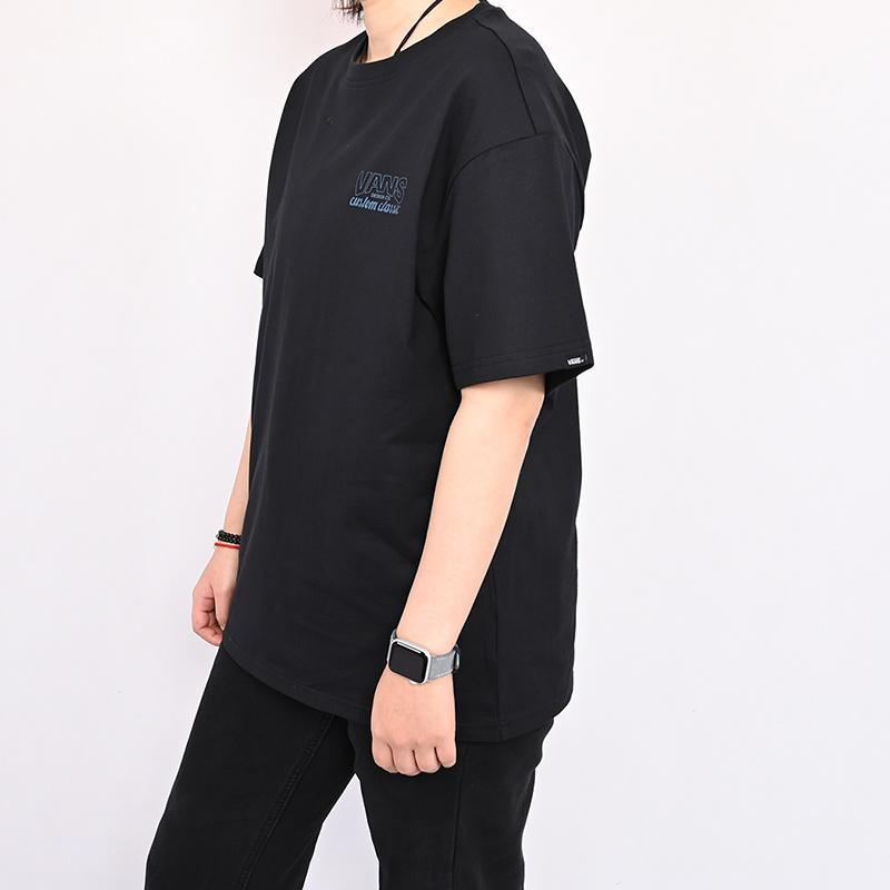 Vans Мужская футболка с коротким рукавом Custom Classic SS25 Fashion Simple Versatile Breathable Tops Черный VN000NNJBLK