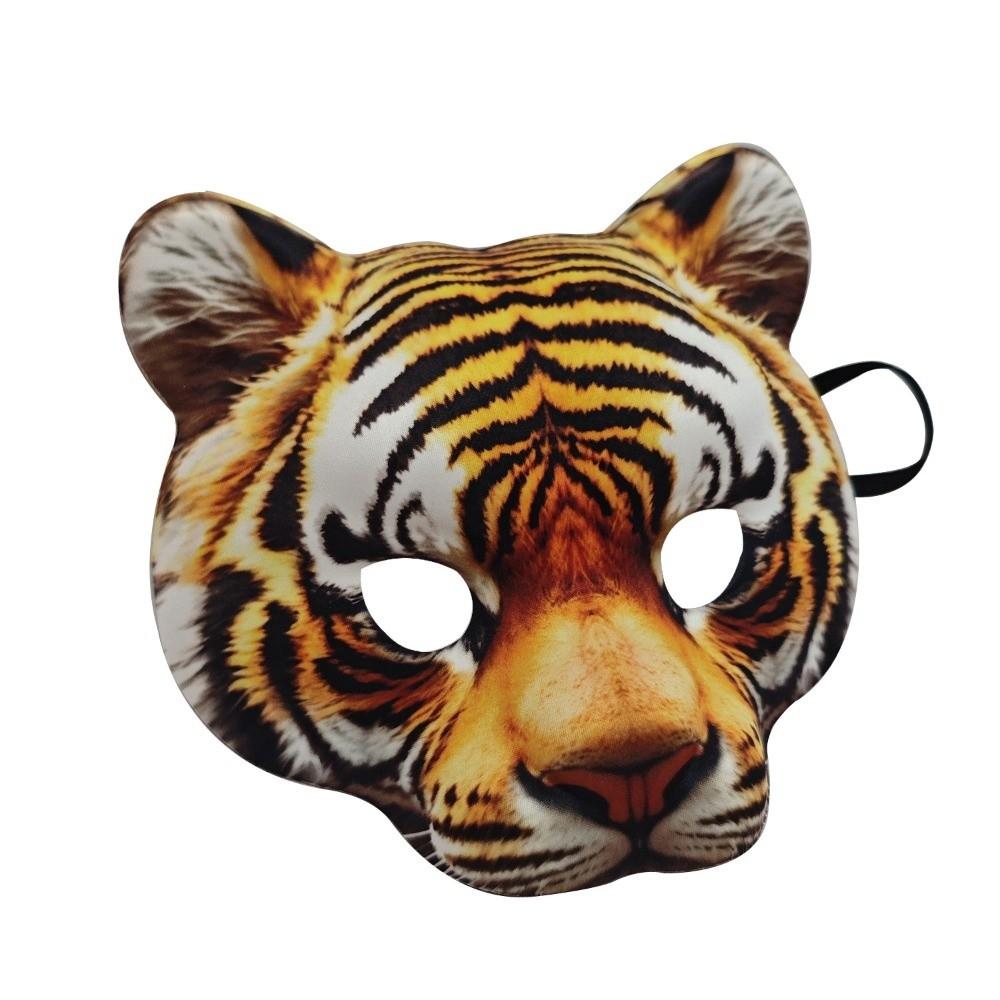 Wolf Halloween Werewolf Mask Husky Animal Half Face Mask Funny Tiger EVA Mask Carnival