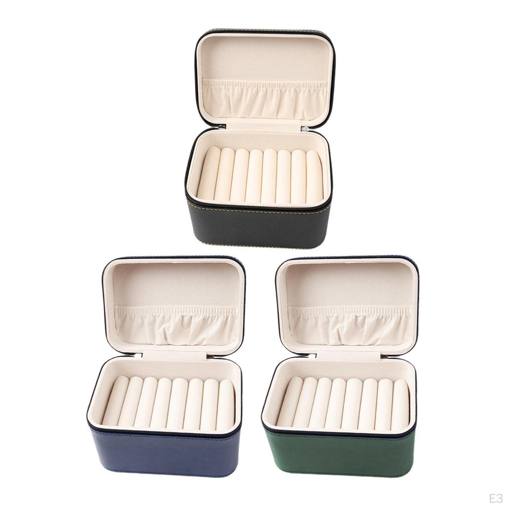 7 Compartment Bangle Storage Box Velvet Lining Jade Display Case for Engagement Craft Shows